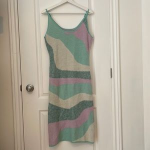 Tie Dye Dress Rib Knitted Sleeveless never worn